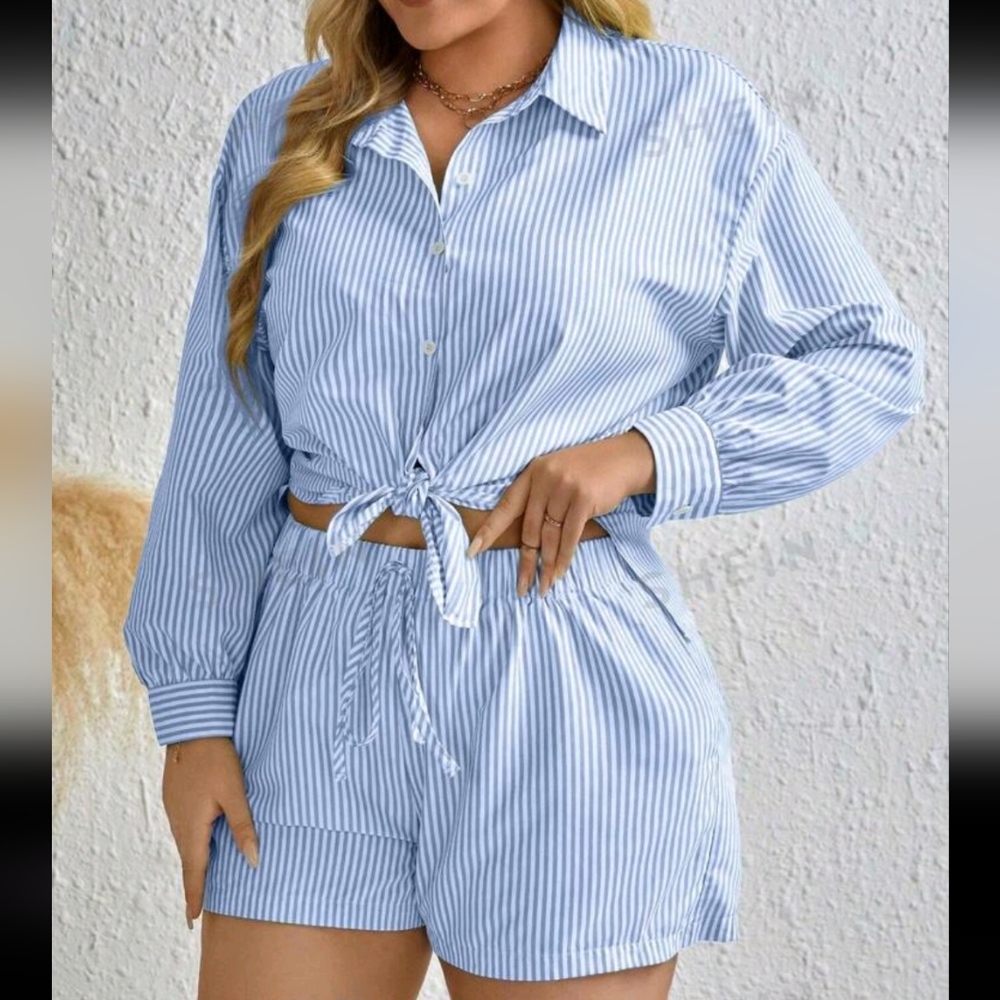Striped Short Set